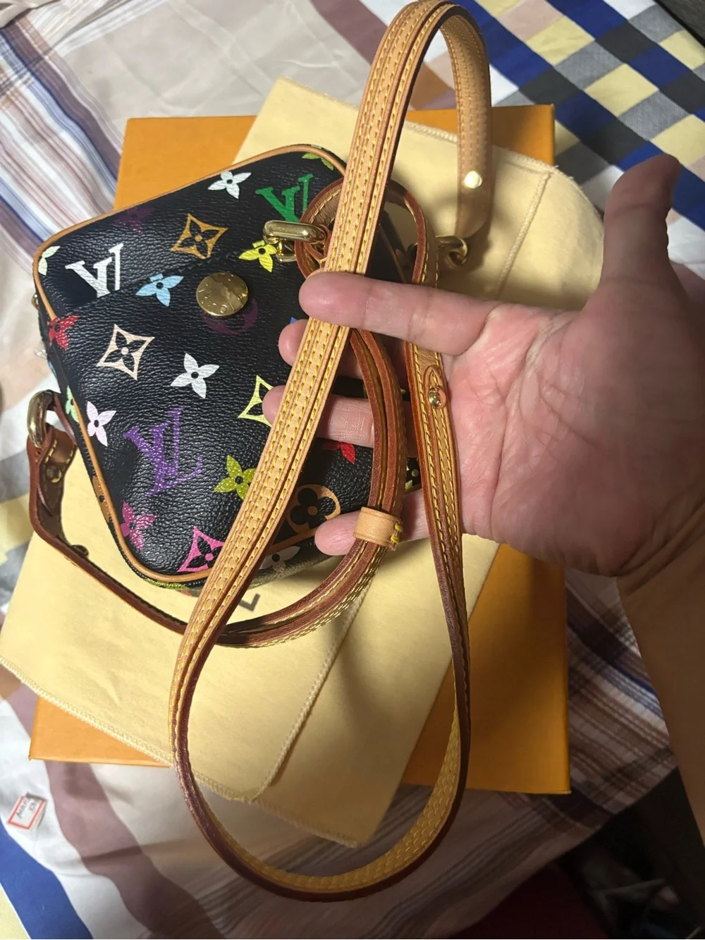 Louis Vuitton Black Multicolor Monogram Small Crossbody Bag